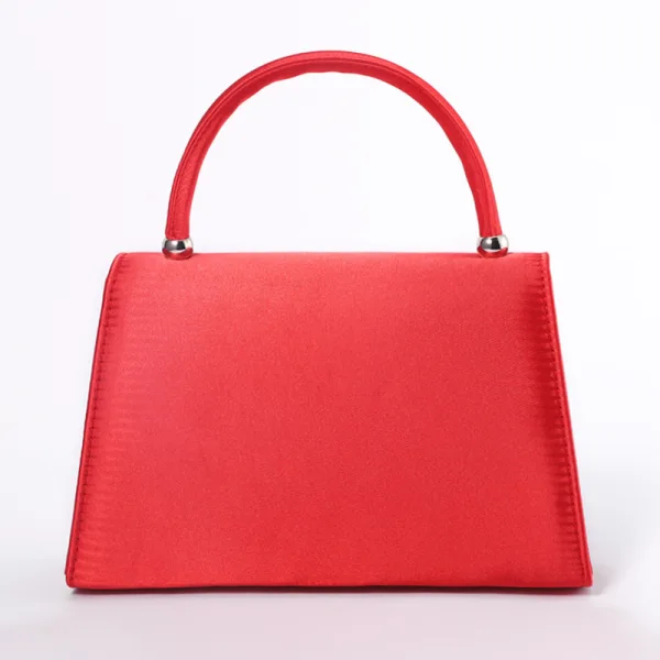 Chic / Belle Fushia Faux Diamant Satin Soirée Pochette 2023