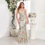 Sexy Multi-Colors Sequins Flower Evening Dresses 2025 Trumpet / Mermaid V-Neck Sleeveless Backless Floor-Length / Long Evening Party Formal Dresses