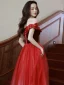 Classy Red Suede Sequins Evening Dresses 2022 A-Line / Princess Off-The-Shoulder Sleeveless Backless Floor-Length / Long Evening Party Formal Dresses