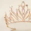 Uroczy Złote Rhinestone Ślub Tiara Ozdoby Do Włosów Ślubne 2023