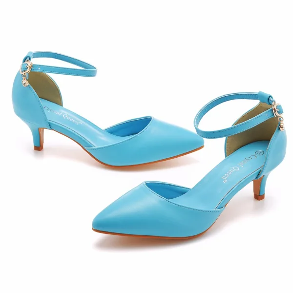 Simple Doré Vêtement de rue Sandales Femme 2023 Bride Cheville 5 cm Talons Aiguilles À Bout Pointu Sandales Talons Hauts