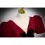 Bling Bling Burgundy Sequins Evening Dresses 2023 A-Line / Princess V-Neck Bow Short Sleeve Backless Floor-Length / Long Evening Party Formal Dresses