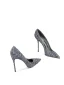 Chic / Belle Gris Promo Fleur Escarpins 2025 Cuir 10 cm Talons Aiguilles À Bout Pointu Escarpins Talons Hauts