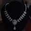 Charming White Rhinestone Zircon Wedding Earrings Necklace Bridal Hair Accessories 2025