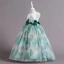 Chic / Beautiful Red Glitter Printing Birthday Flower Girl Dresses 2024 Ball Gown Scoop Neck Sleeveless Sash Bow Floor-Length / Long