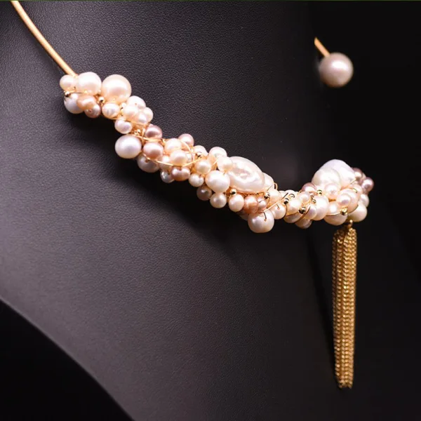 Fashion Gold Pearl Evening Party Necklaces Accessories 2024