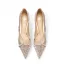 Sparkly Champagne Leather Flat Pointed Toe Wedding Shoes 2026 Wedding