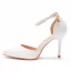 Chic / Beautiful White Evening Party Womens Shoes 2023 Ankle Strap 9 cm Stiletto Heels Pointed Toe Womens Shoes High Heels