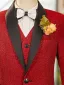Fall Winter Red Long Sleeve Boys Wedding Suits 2025 6-piece Body Jewellery Coat Pants Shirt Tie Vest