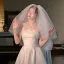 Vintage / Retro Modest / Simple White 1 m Tulle Wedding Veils 2025