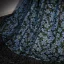 Flower Fairy Charming Printing Black Prom Dresses 2023 A-Line / Princess Strapless Sleeveless Backless Sweep Train Formal Dresses