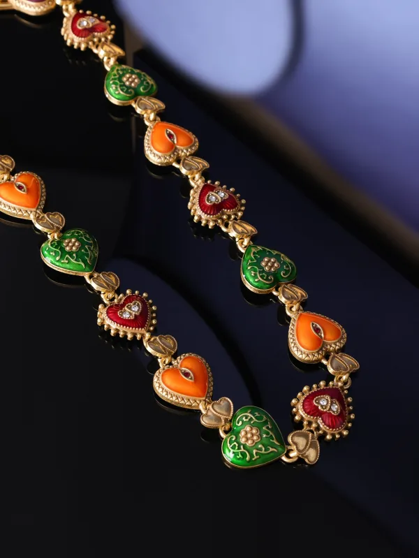 Vintage / Retro Medieval Multi-Colors Alloy Heart-shaped Prom Necklaces Bracelets Earrings Accessories 2025