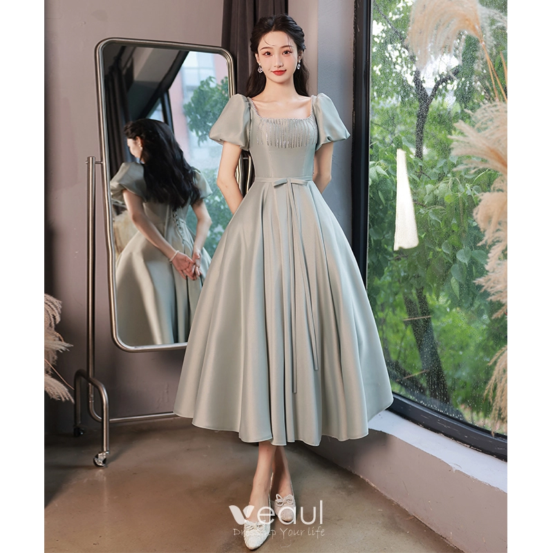 formal graduation dresses Custom Made A Line Shiny Prom Dress with Sequins, Shiny Formal Graduat –  jbydress main image 1