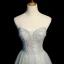 Charming Sage Green Beading Prom Dresses 2023 A-Line / Princess Off-The-Shoulder Bow Short Sleeve Backless Floor-Length / Long Formal Dresses