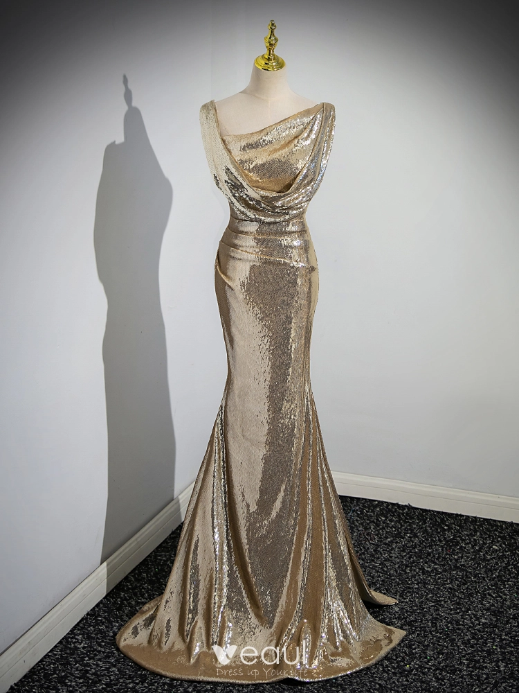 One Shoulder Sequin Gray Trumpet Mermaid Prom Dress One Shoulder Sequin Gray Trumpet Mermaid Prom Dress