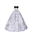 Elegant Silver Grey Printing Prom Dresses 2022 Ball Gown Strapless Sleeveless Backless Floor-Length / Long Prom Formal Dresses