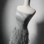 Charmant Gris Paillettes Plumes Dansant Robe De Soirée 2024 Trompette / Sirène Bustier Sans Manches Dos Nu Longue Soirée Robe De Ceremonie