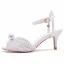 Charmant Blanche Perle Chaussure De Mariée 2023 6 cm Talons Aiguilles Bride Cheville Peep Toes / Bout Ouvert Mariage Sandales Talons Hauts