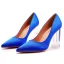 Chic / Beautiful White Transparent Crystal Prom Pumps 2023 Satin 9 cm Stiletto Heels Pointed Toe Pumps High Heels