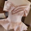 Charmant Zwei Töne Rosa Pailletten Ballkleider 2024 Meerjungfrau Off Shoulder Kurze Ärmel Rückenfreies Sweep / Pinsel Zug Ball Festliche Kleider
