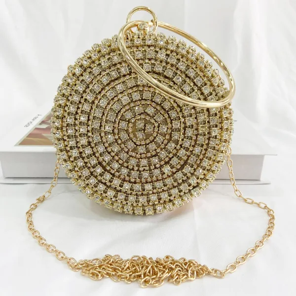 Vintage Goud Rhinestone Avond Metaal Handtassen 2022