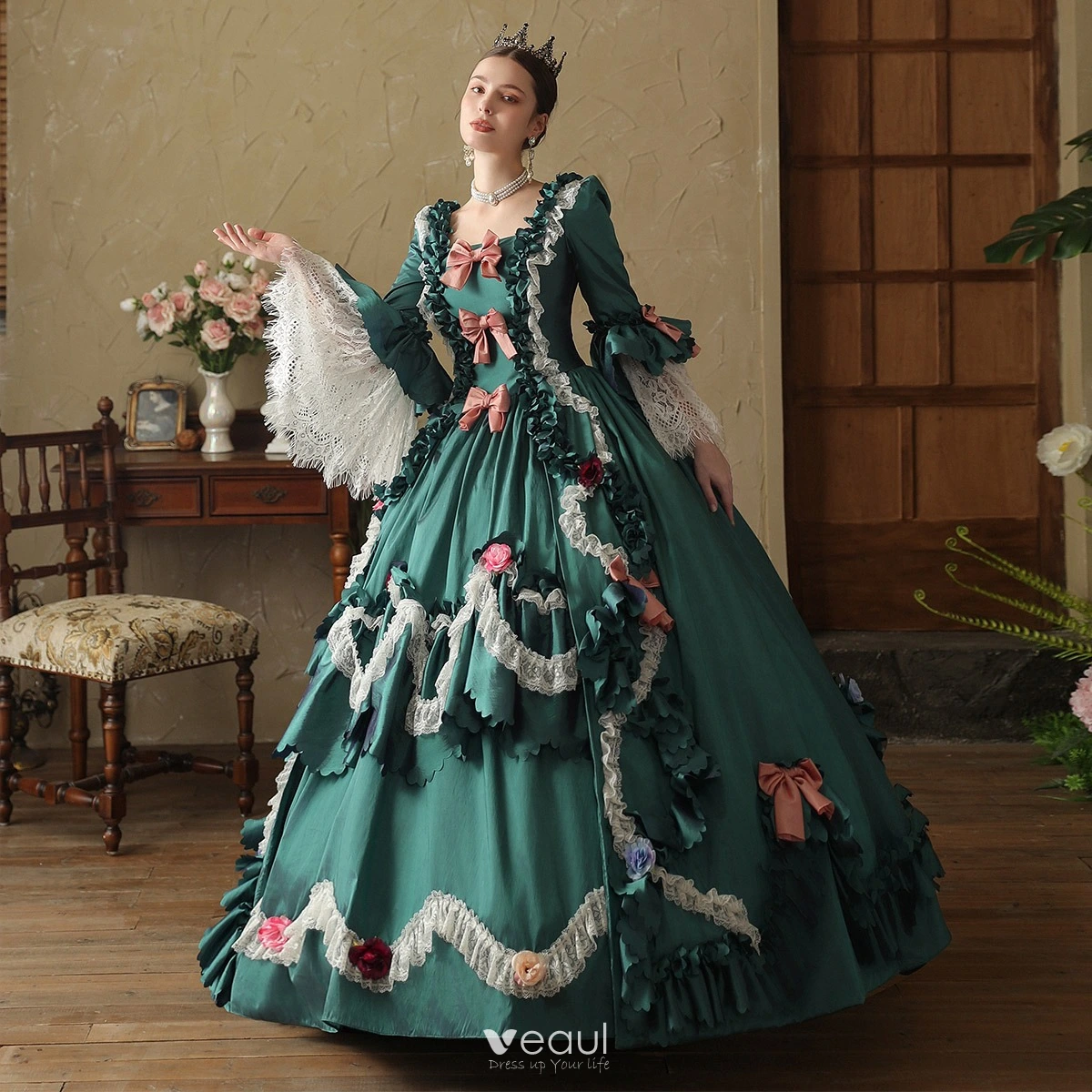 gothic green dress Bob & Blossom: Duck Egg & Gold Glitter Hearts Dress – Acorn & Pip