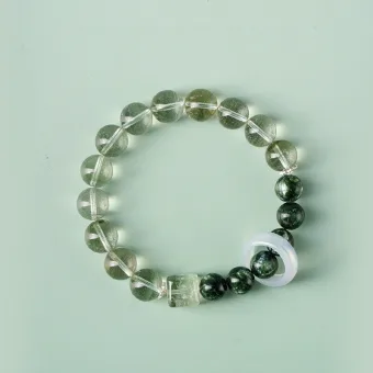 High End Stunning Green Handmade Green Phantom Crystal Bracelets 2025 Accessories