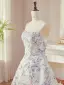 Blomsterfe Himmelen Blå Beading Paljetter Appliques Ballkjoler 2026 Ballkjole Strapless Uten Ermer Ryggløse
