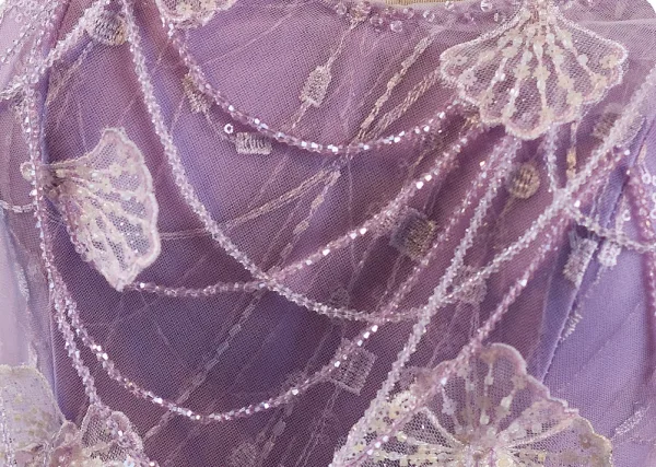 Chic / Beautiful Lavender Beading Sequins Prom Dresses 2025 A-Line / Princess Off-The-Shoulder Sleeveless Backless Floor-Length / Long Formal Dresses