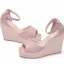 Schöne Orange Strassenmode Strand Flechten Sandalen Damen 2025 Knöchelriemen 10 cm Keilabsatz Peeptoes Sandaletten