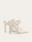 Sexy Argenté Faux Diamant Paillettes Soirée Sandales Femme 2024 11 cm Talons Aiguilles À Bout Pointu Sandales Talons Hauts