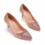 Bling Bling Goud Rhinestone Avond Pumps 2025 7 cm Naaldhakken / Stiletto Spitse Neus Pumps Hoge Hakken