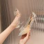 Sexy Silber Perle Strass Abend Pumps Hochhackige 2022 8 cm Stilettos Spitzschuh Pumps