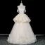 Zauberhaft Champagner Applikationen Spitze Blumen Ballkleider 2026 Ballkleid Off Shoulder Ärmellos Rückenfreies Lange Festliche Kleider