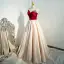 Vintage / Retro Classic Burgundy Satin Prom Dresses 2022 A-Line / Princess Sequins Strapless Sleeveless Backless Prom Floor-Length / Long Formal Dresses