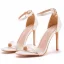 Sexy Blanche Été Soirée Sandales Femme 2023 Bride Cheville 10 cm Talons Aiguilles Peep Toes / Bout Ouvert Sandales Talons Hauts