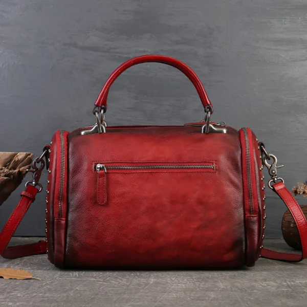 Vintage / Retro Leather Brown Street Wear Women's Bags Handbag 2023
