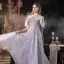 Luxe Gris Robe De Soirée 2022 Princesse De l'épaule Gland Perlage Paillettes Manches Courtes Dos Nu Longue Soirée Robe De Ceremonie