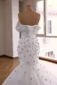 High End Weiß Handgefertigt Perle Strass Brautkleider / Hochzeitskleider 2026 Ballkleid Off Shoulder Kurze Ärmel Rückenfreies Kapelle-Schleppe