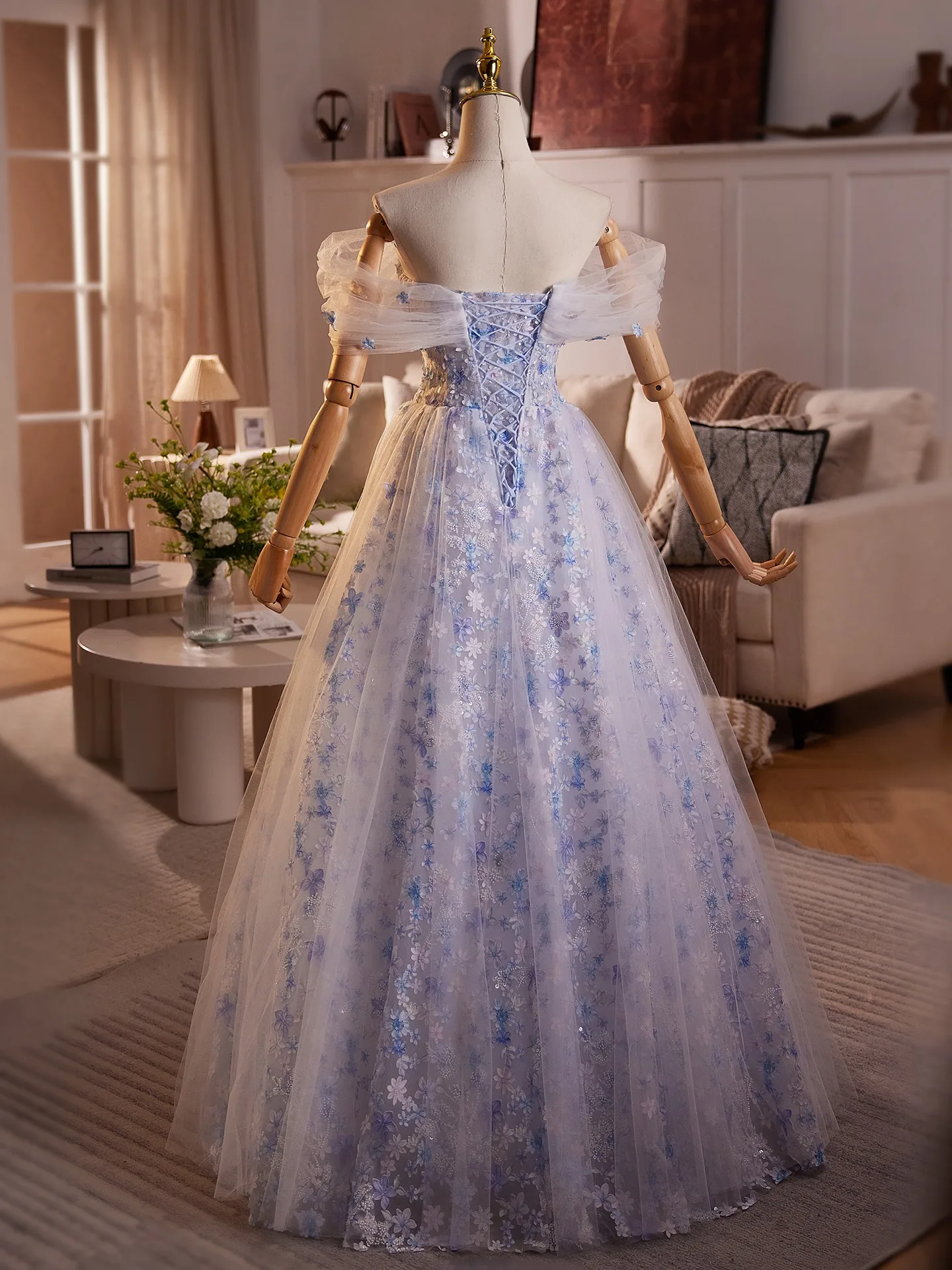 navy blue dress for baby girl A-Line One Shoulder 2025 Prom Dresses Black Tulle Lace Formal Dress Black / US6 main image 1