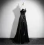 Sexy Black Evening Dresses 2025 A-Line / Princess Strapless Sleeveless Backless Floor-Length / Long Formal Dresses