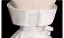Elegant White Satin Flower Prom Dresses 2025 Ball Gown Off-The-Shoulder Short Sleeve Backless Floor-Length / Long Prom Formal Dresses