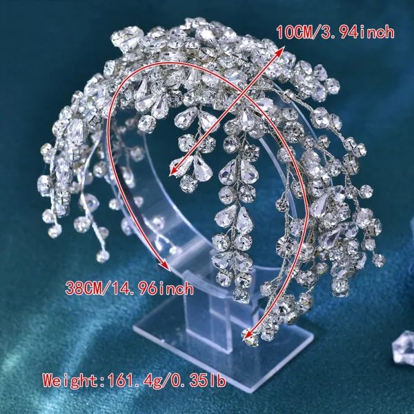 Sjarmerende Hvit Rhinestone Legering Har Tilbehor Bryllup 2024