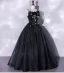 Modest / Simple Black Appliques Sequins Prom Dresses 2022 A-Line / Princess Spaghetti Straps Sleeveless Backless Floor-Length / Long Prom Formal Dresses