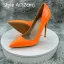 Charming Orange Pumps Patent Leather Snakeskin Print Evening Party Pumps 2025 12 cm Stiletto Heels Pointed Toe High Heels