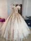 High-end Sky Blue Beading Pearl Sequins Tassel Prom Dresses 2026 Ball Gown Off-The-Shoulder Sleeveless Backless Floor-Length / Long Formal Dresses