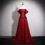 Chic / Belle Bordeaux Robe De Bal 2025 Princesse Bustier Sans Manches Dos Nu Longue Robe De Ceremonie