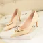 Edles Rot Satin Ball Pumps 2022 Perle Strass 6 cm Stilettos Spitzschuh Pumps Hochhackige