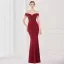 Sexy Black Satin Evening Dresses 2022 Trumpet / Mermaid Off-The-Shoulder Beading Tassel Sleeveless Backless Floor-Length / Long Evening Party Formal Dresses