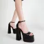 Amazing / Unique Blushing Pink Satin Cocktail Party Summer Womens Sandals 2022 Ankle Strap 14 cm Thick Heels Open / Peep Toe Sandals High Heels